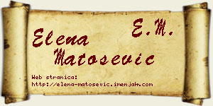 Elena Matošević vizit kartica